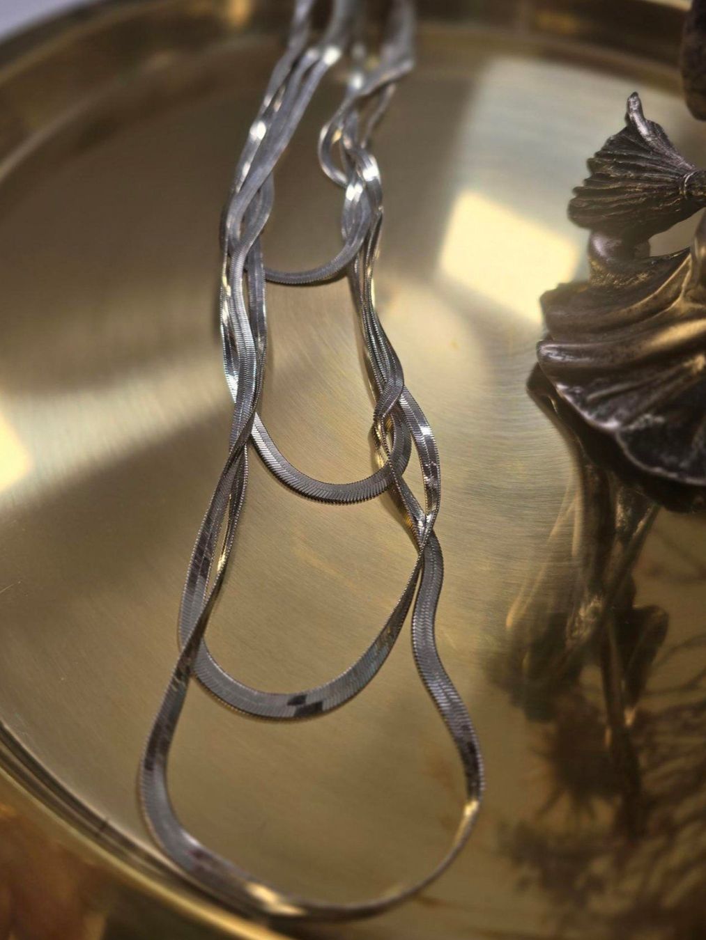 Catenine: Collier multi-rangs argenté! Long, Élégant et Chic! – Usato da Zürich venduto da dum_x5xn