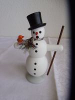 Schneemann Räucherfigur Erzgebirge aus Seifen Erzbegirge