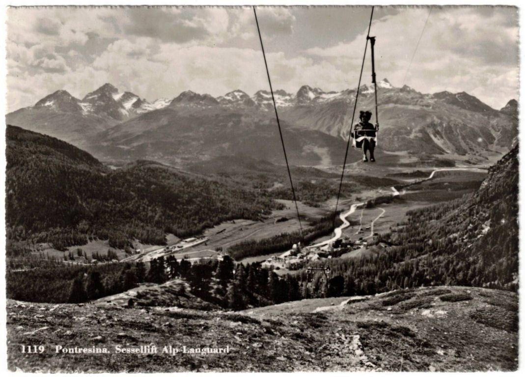 Cartoline postali: Pontresina - Sessellift Alp Languard – Usato da Binningen venduto da Mountainrider