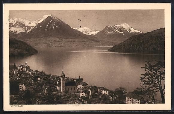 Ansichtskarten: AK Vitznau, Ortsansicht mit Seeblick – Gebraucht aus Berlin von bartko-reher