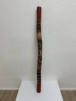 Vintage Didgeridoo Holz handbemalt Aborigine Stil