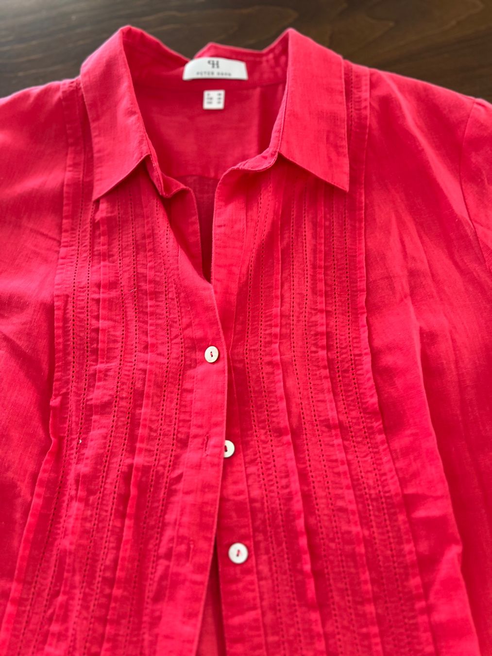Peter Hahn Chemisiers: Leinen- Bluse Gr. 46 rot von Peter Hahn – D'occasion à Ebmatingen par Mistelu 1