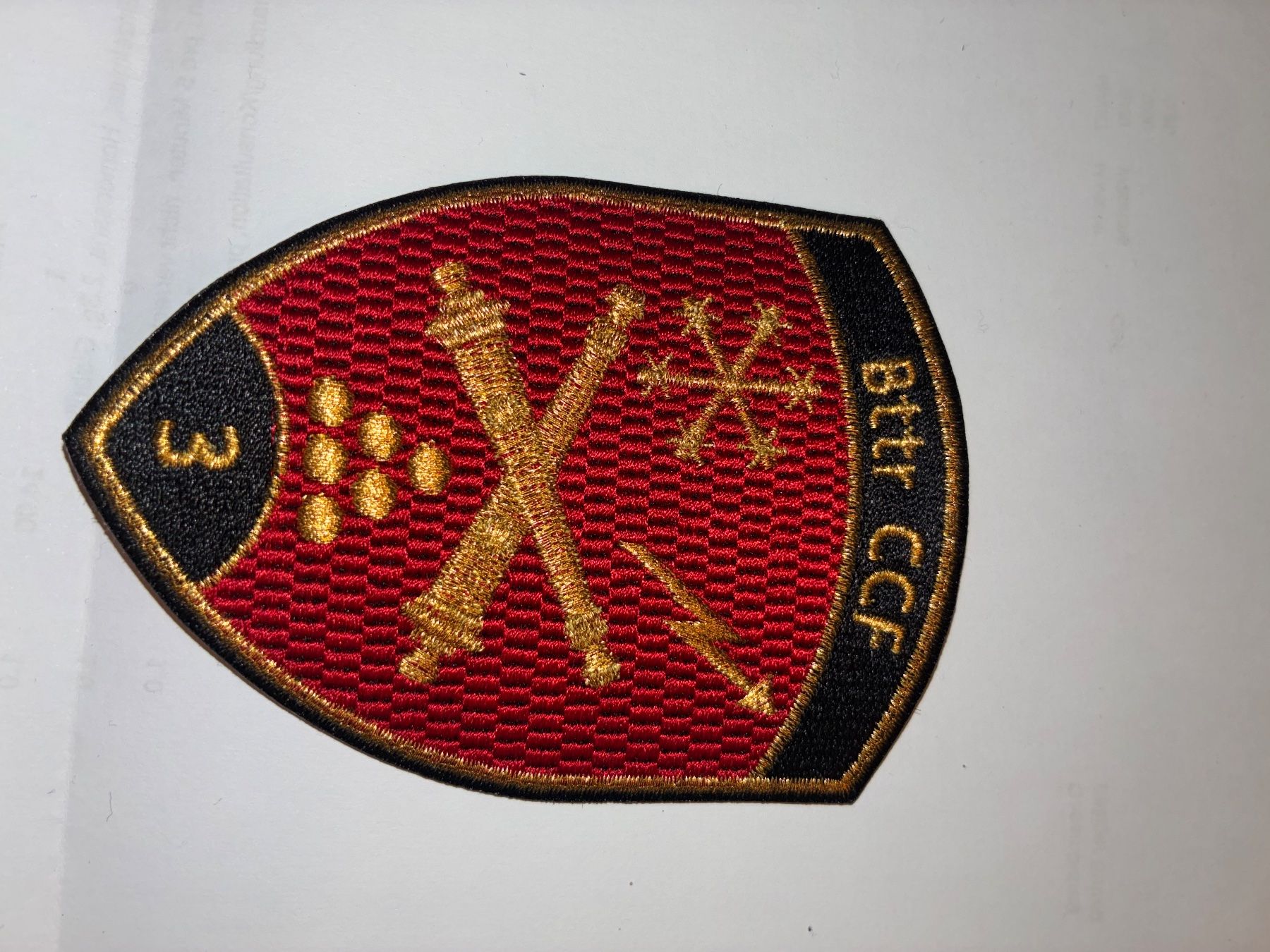 Schweizer Armee Toppe: Badge Bttr CCF 3 – Usato da Oberiberg venduto da reimet