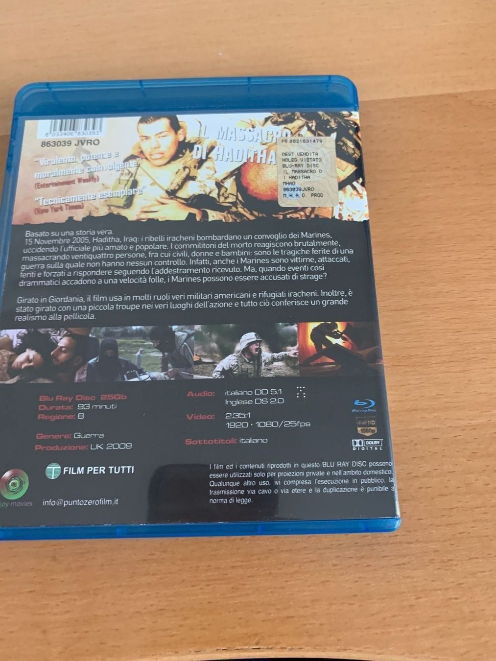Tutti i DVDs: blu ray iLMassacro di Haditha ital – Usato da Goldach venduto da ztp 2