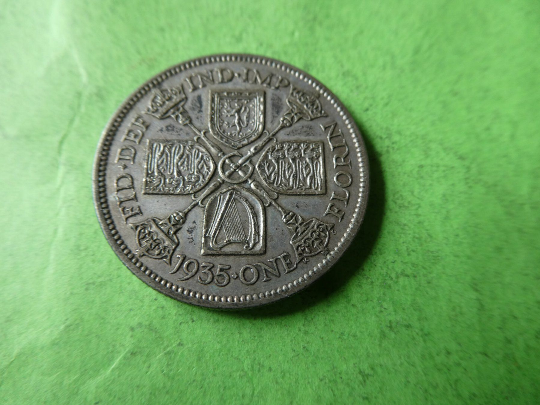 Alle Münzen: Grossbritannien 1935, Florin - Silber – Gebraucht aus Hinterforst von Rohusri