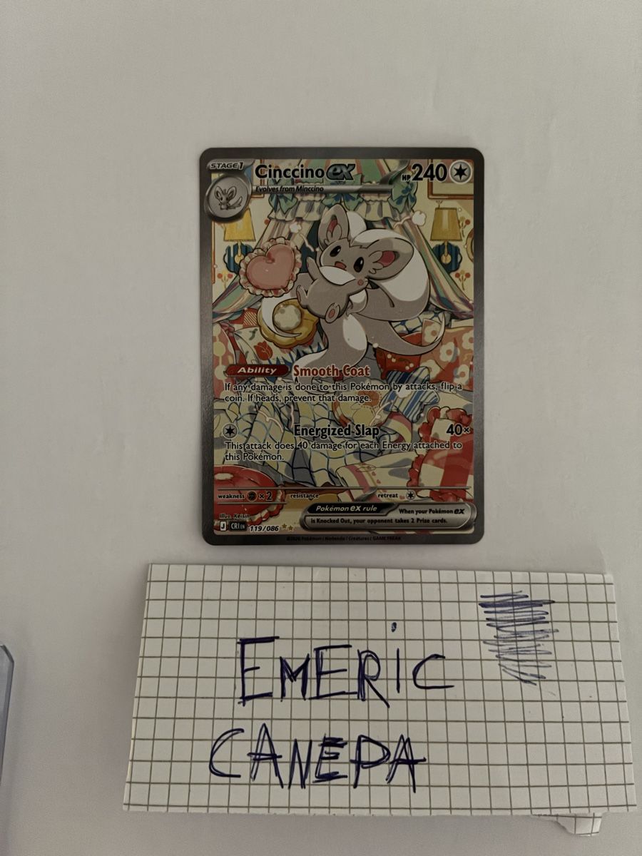 Pokémon Carte collezionabili: Cinccino ex EN  – Nuovo (secondo la descrizione) da St-Aubin-Sauges venduto da Mdwischh98