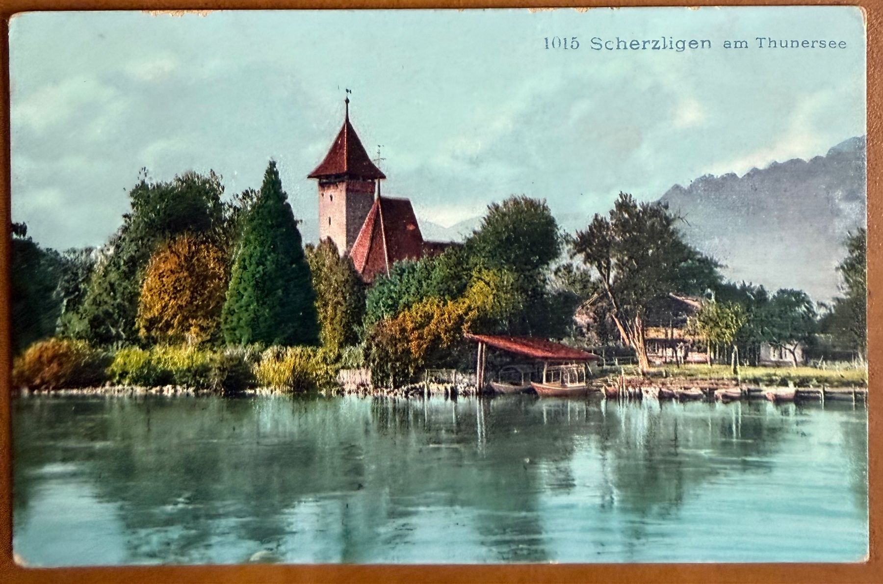Cartoline postali: Scherzligen am Thunersee AK – Usato da Lutry venduto da Ediego