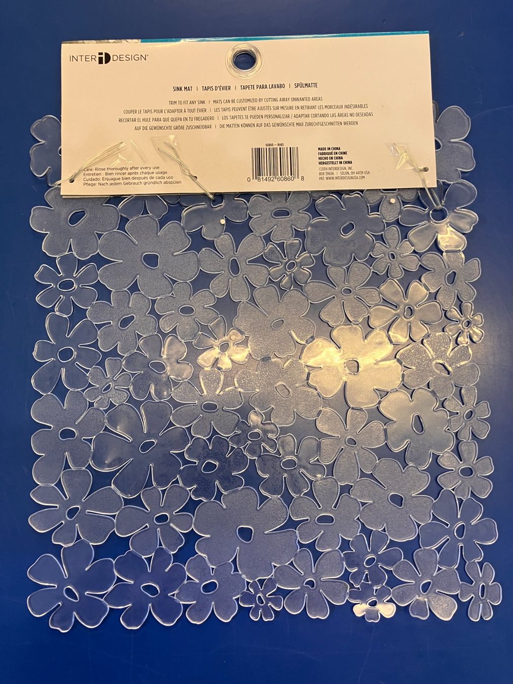 Piatti di portata: 60 Stk. iDesign Blumz Waschbeckenmatte transparent – Nuovo e nell'imballaggio originale da Dietikon venduto da TMP_ZH 2