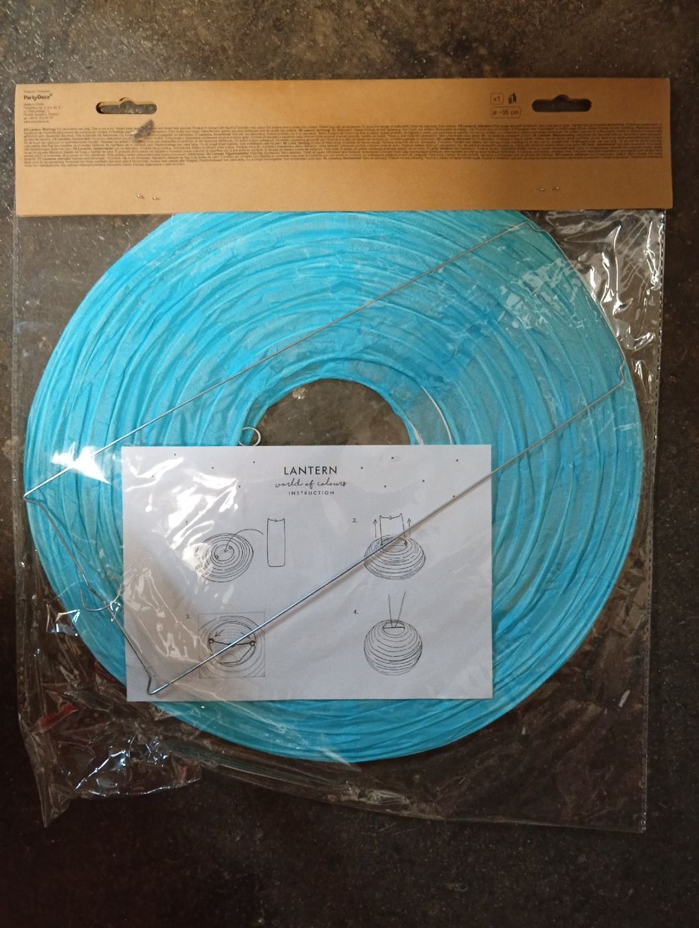Lanternes: Hängelaterne blau Dm 35cm, 1. August  – Neuf avec emballage d'origine à Winterthur par pjuma01 1