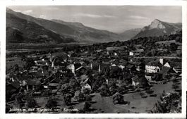 Jenins gegen das Rheintal und Gonzen