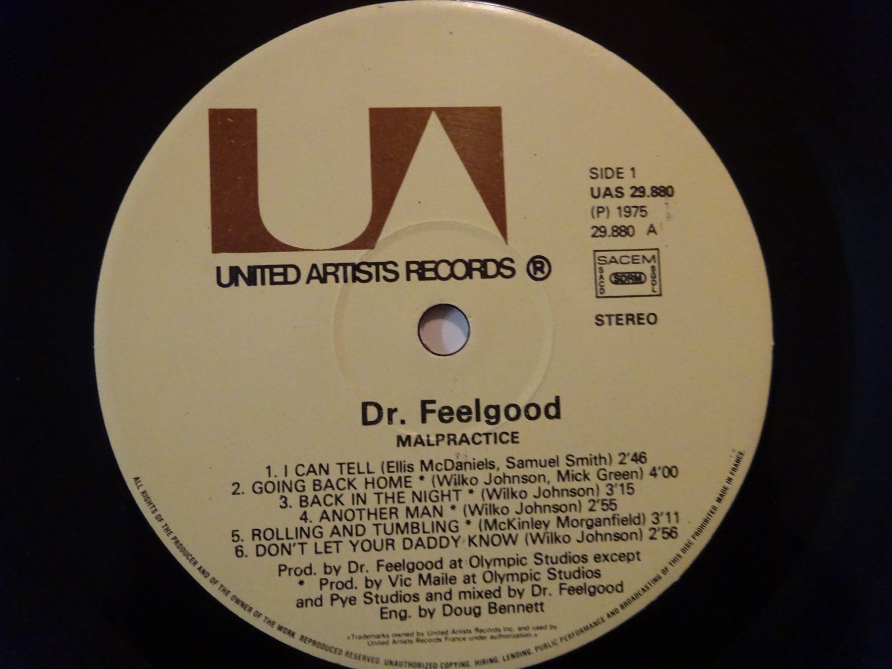Schallplatten: DR. FEELGOOD ** WILKO JOHNSON ** MALPRACTICE ** NEUWERTIG – Gebraucht aus Luzern von xrayspex99 3