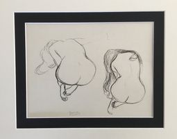 Gustav Klimt      "2 Studien"   DRUCK