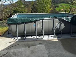Gebrauchtes Intex Pool-Set, komplett für den Sommer Badespas