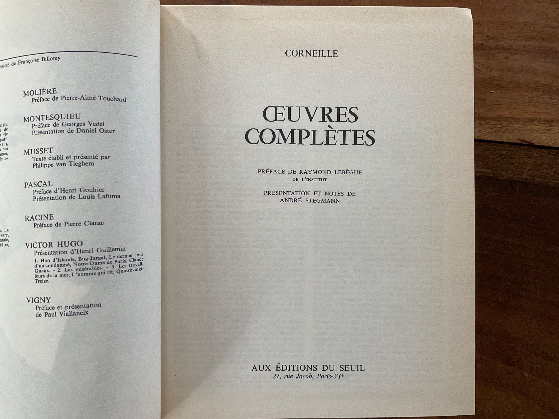 Libri: Corneille, Oeuvres Complètes - Édition de Collection! – Usato da Avenches venduto da Zurcal 1