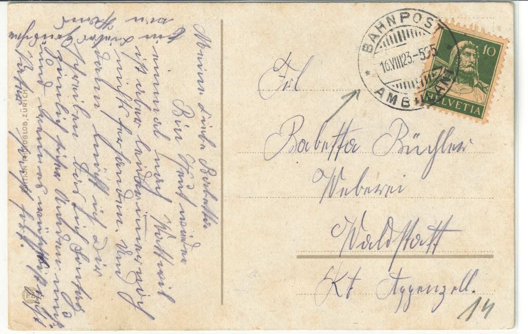 Cartoline postali: Wattwil mit Churfirsten - Litho – Usato da Ettingen venduto da Kartenplanet 1