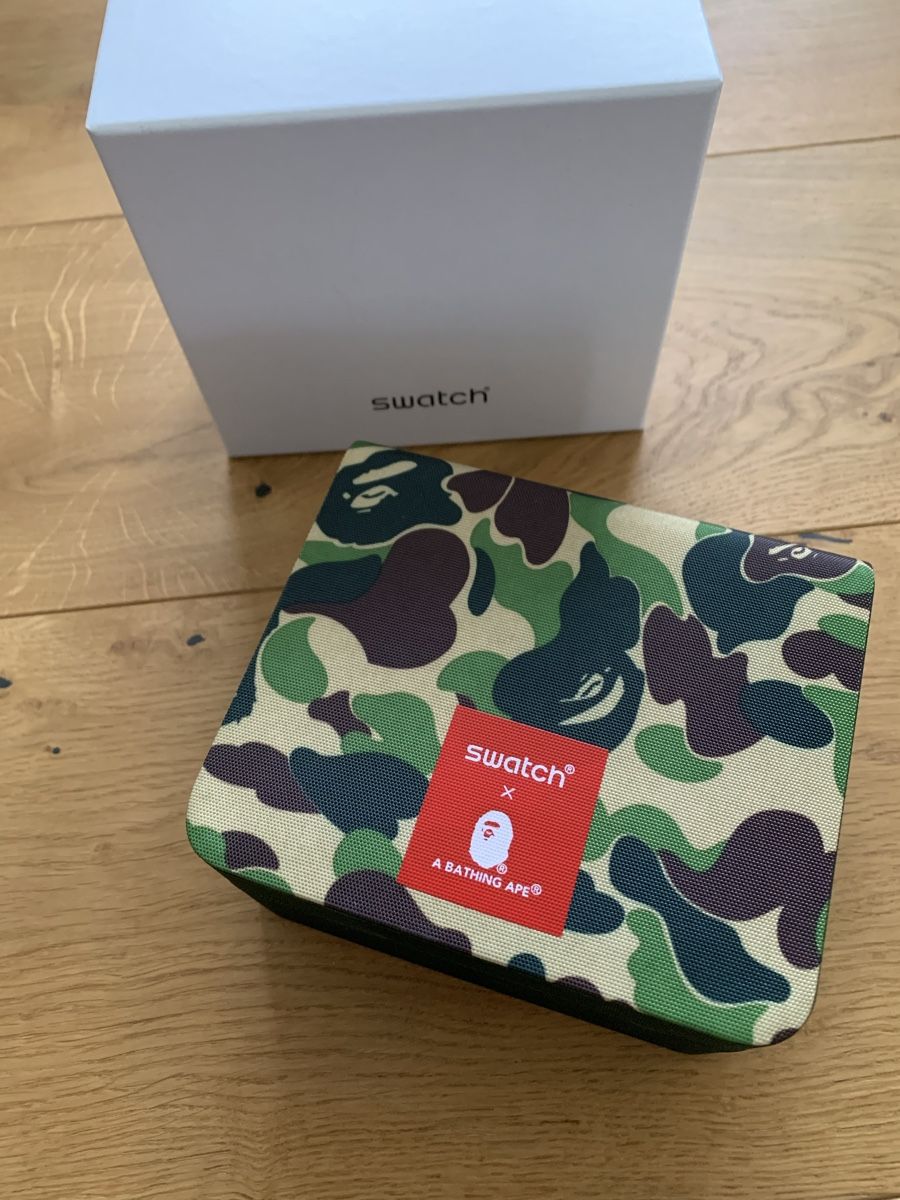 Swatch Orologi: SWATCH x BAPE TOKYO WHITE MULTI CAMO – Nuovo e nell'imballaggio originale da Aarberg venduto da Mama_Lulu 3