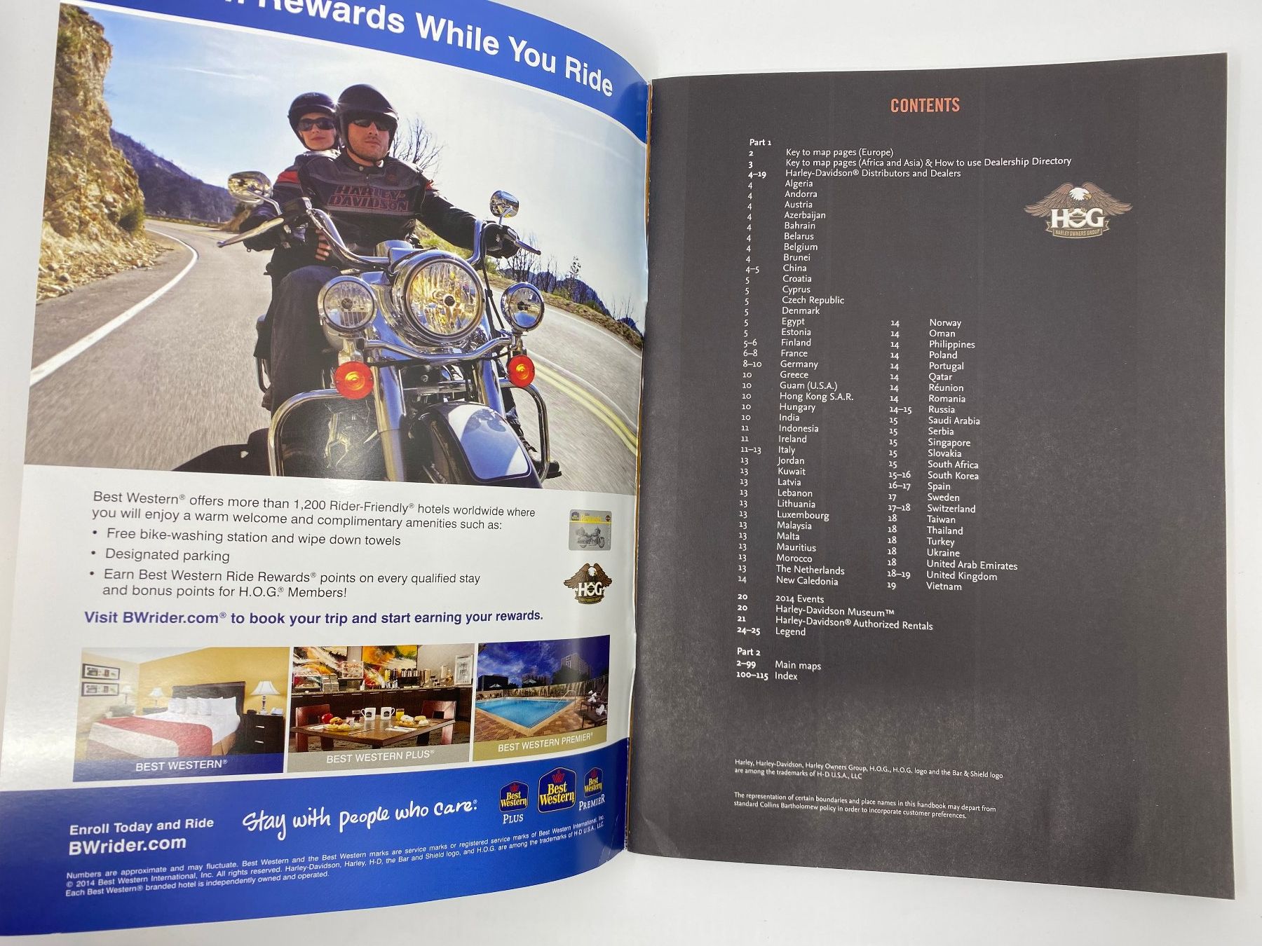 Riviste & Magazine: Harley Davidson Owner Group Touring Handbook 2014 – Usato da Langwiesen venduto da Restposten-24 1