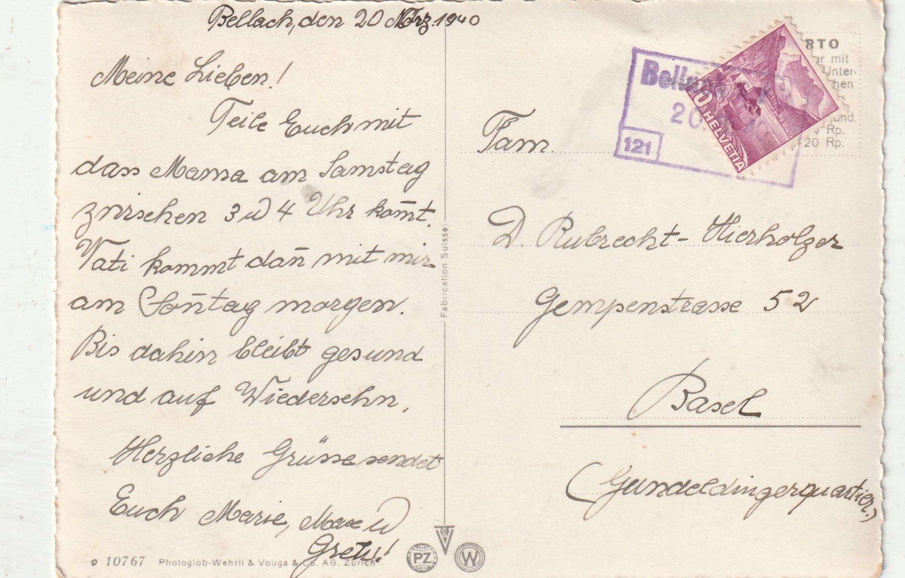 Cartoline postali: Solothurn Amtshaus  um 1940 – Usato da Lumbrein venduto da made02 1