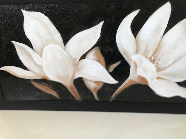 Foto & Immagini: schöne weisse Blumen Bild - schwarz – Nuovo (secondo la descrizione) da Münchwilen TG venduto da BBJO 2