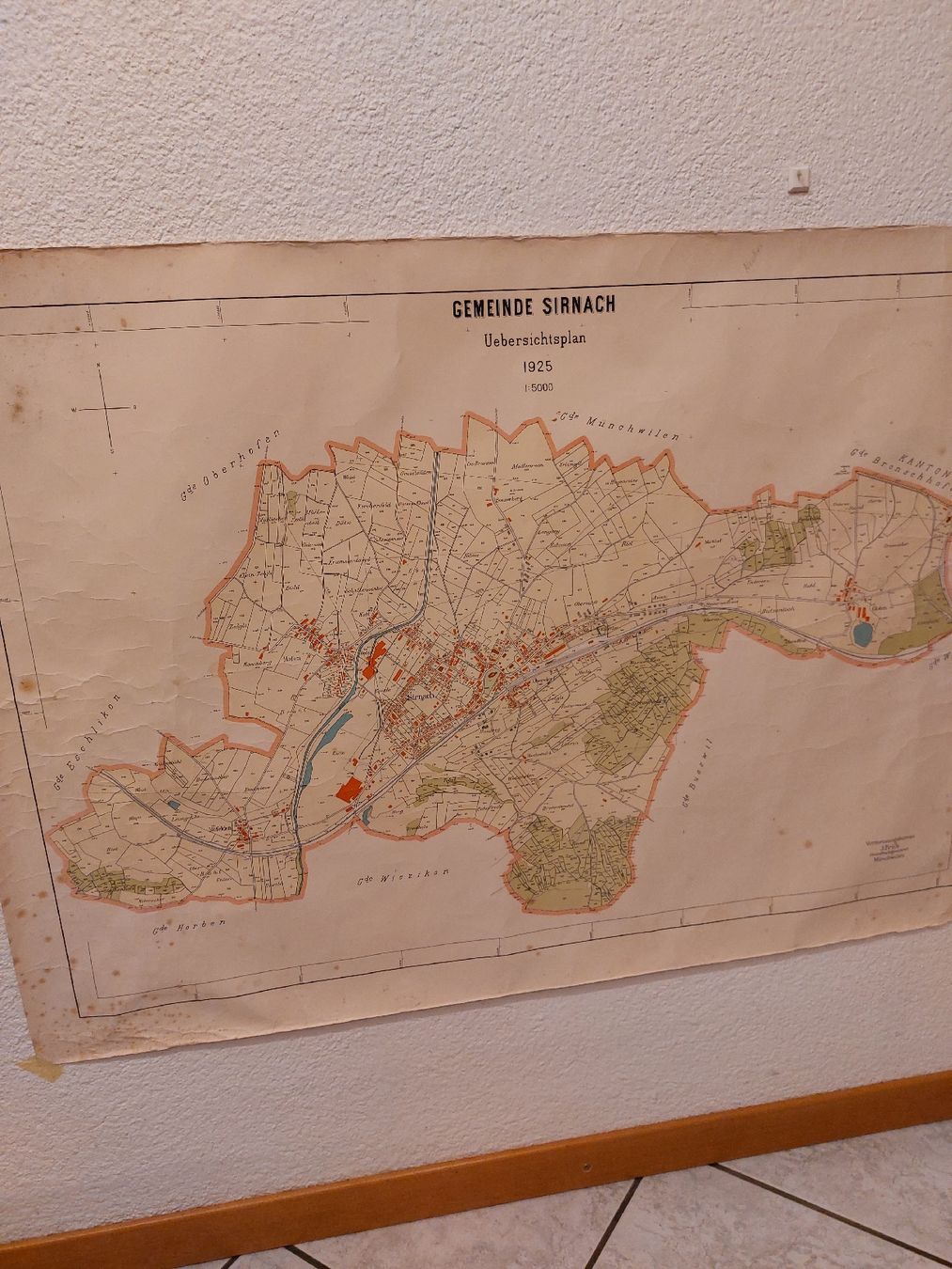 Cartine & Atlanti: Gemeinde Sirnach Uebersichtsplan 1925 – Usato da Ganterschwil venduto da HeidiuPeter 5