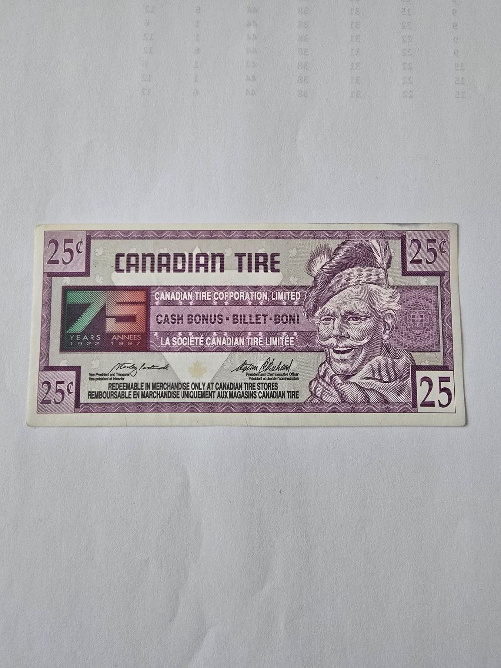 Buoni: Canadian Tire 25/C – Usato da Neuenhof venduto da brasvarela