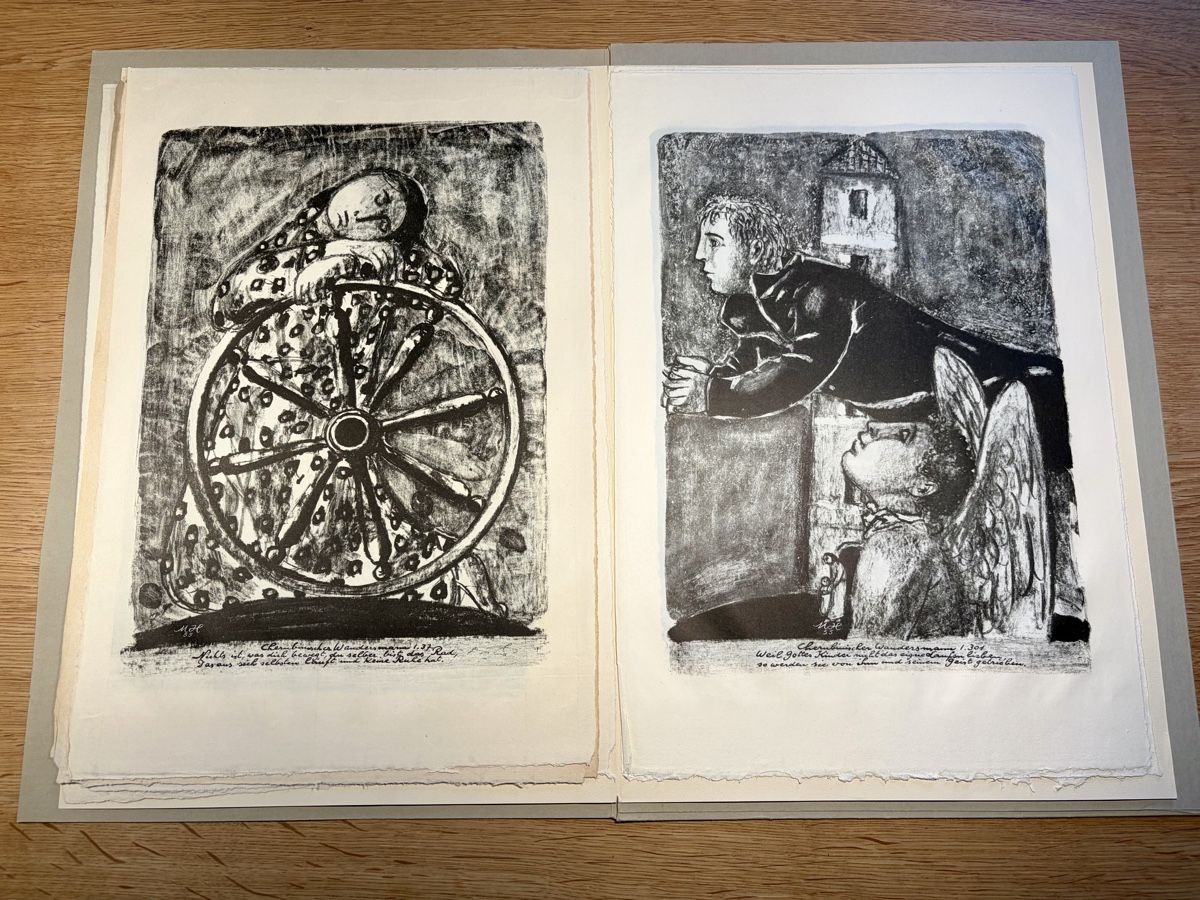 Grafica & Litografie: Neun Lithographien Max Hunziker Cherubinischem Wandersmann – Nuovo (secondo la descrizione) da Meggen venduto da Seafood 7