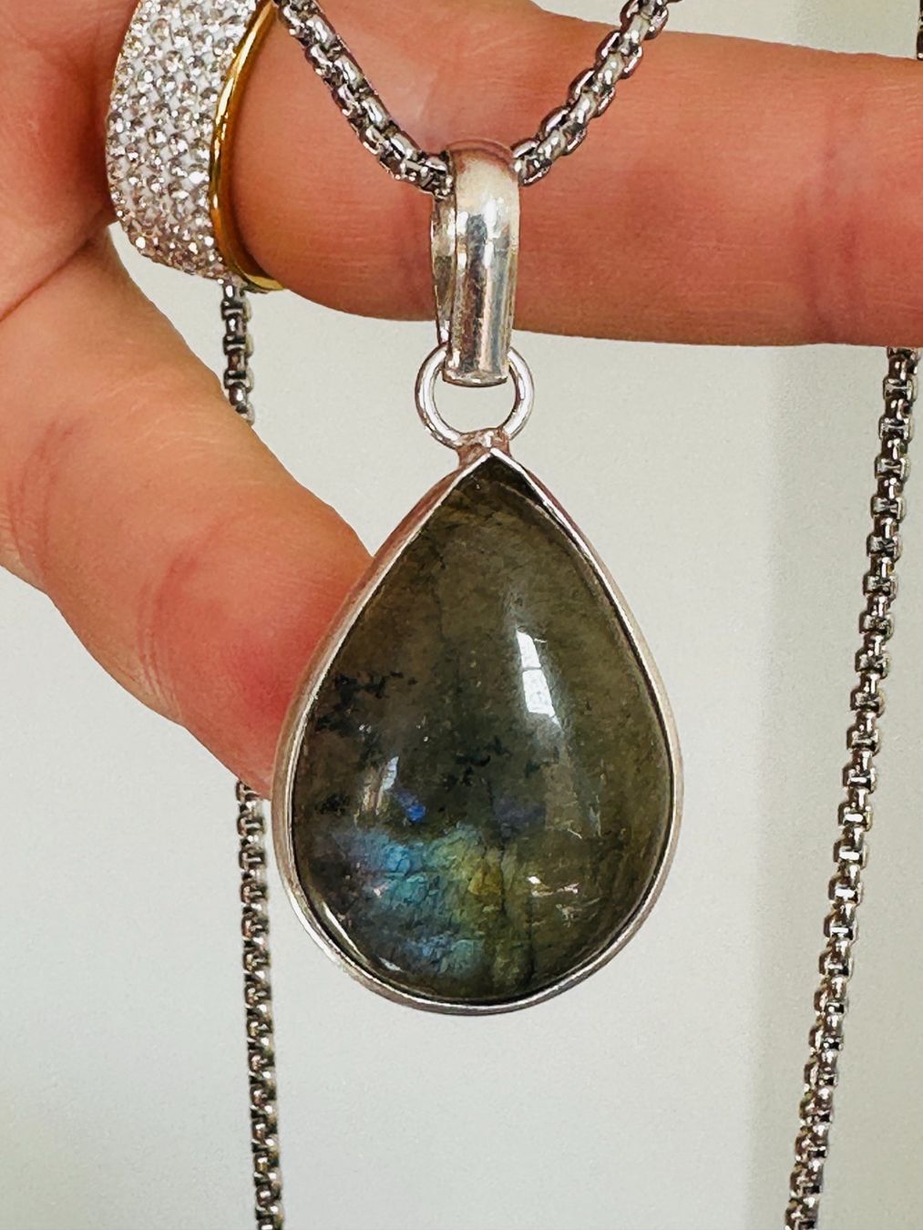 Catenine: Labradorite necklace – Nuovo e nell'imballaggio originale da Genève venduto da AGBERG 9