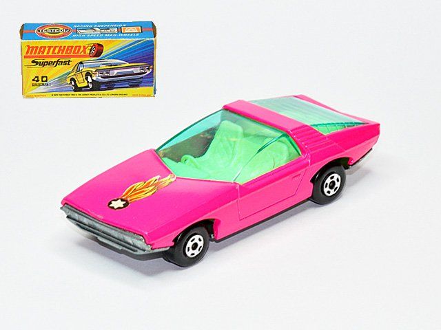 A94 1:64 3 INCH MATCHBOX SUPERFAST 40 GUILDSMAN 1 PINK NMIB
