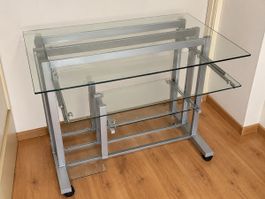 Büro/Computertisch aus Glas