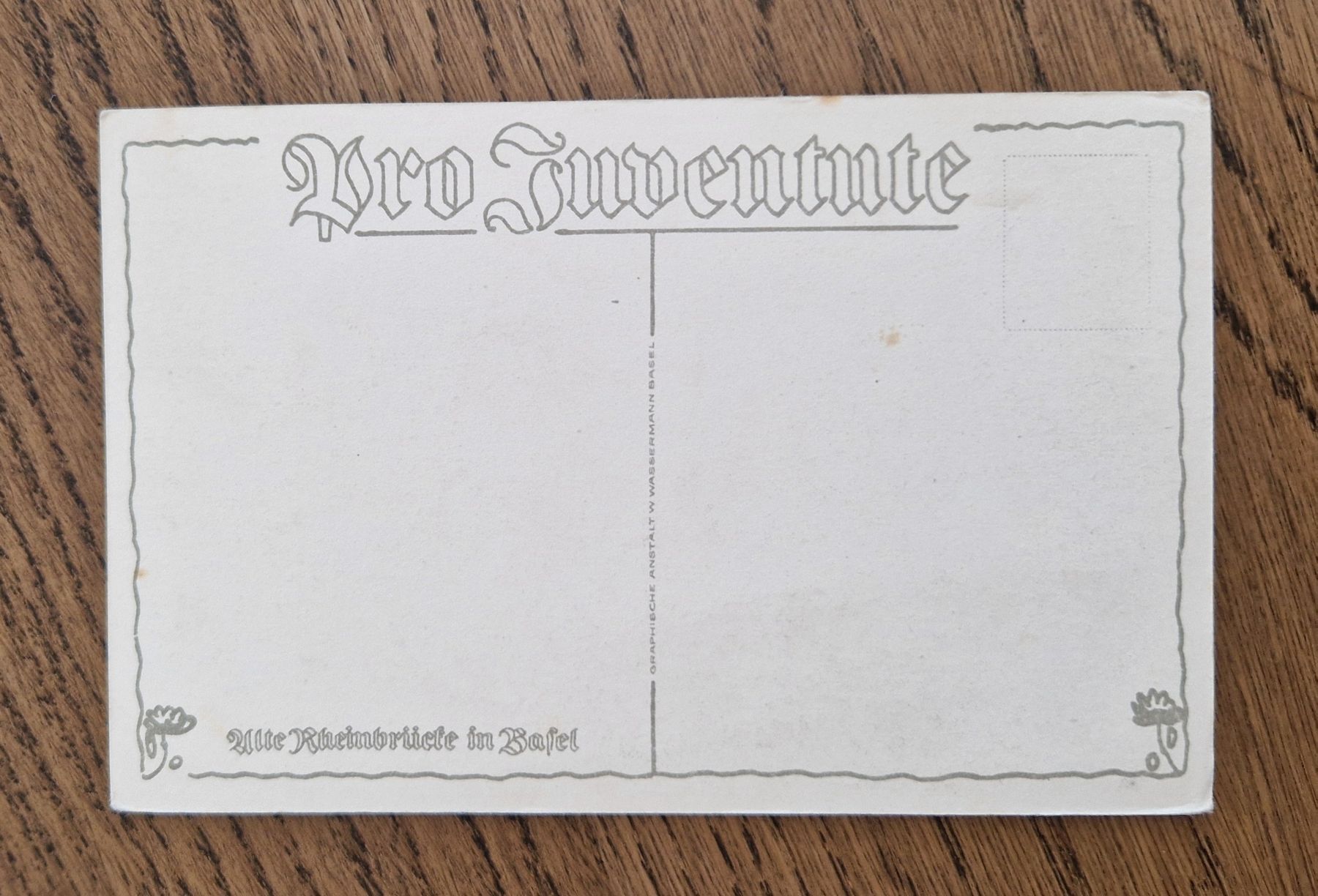 Cartoline postali: Pro Juventute, alte Rheinbrücke Basel – Usato da Ebikon venduto da Donar50 1