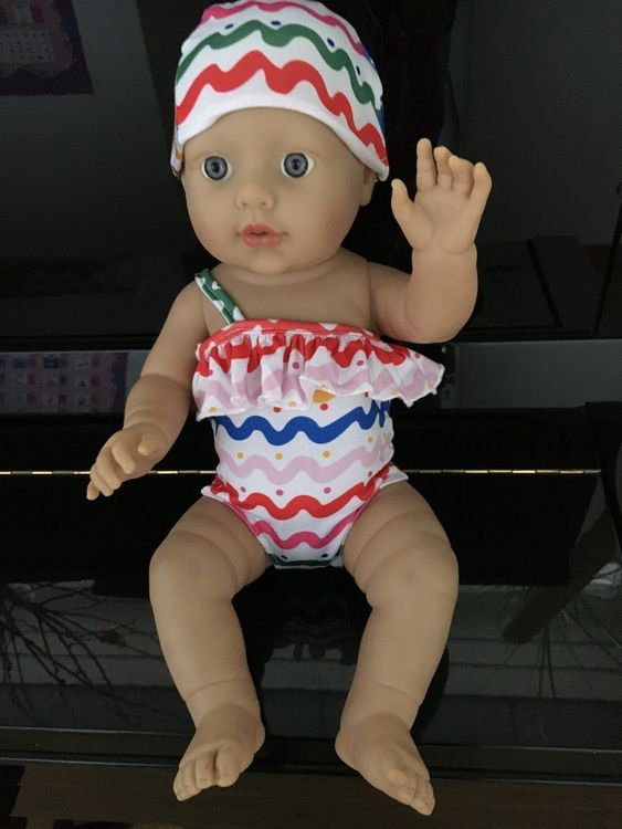 Puppen Bade-Set 5-teilig - Badeanzug, Schwimmring & Zubehör Für 35-45 Cm Puppen