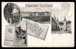Colombier, Reklame Chocolat Suchard und 