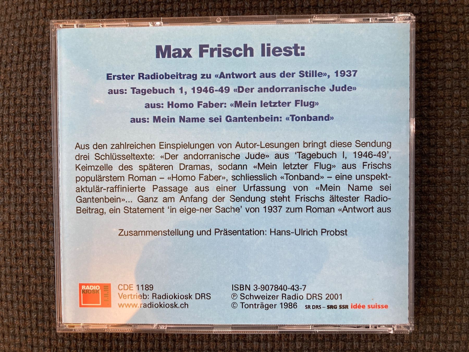 Audiolibri: Max Frisch,  4 CDs – Usato da Baden venduto da Yoyo1 2