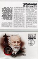 Numisbrief Russland - Tschaikowsky 150. Geburtstag 1 Rubel M