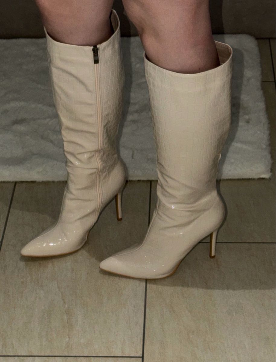 Damenschuhe: Beige high knee stiletto boots – Neu (gemäss Beschreibung) aus Oftringen von soraia.i 5