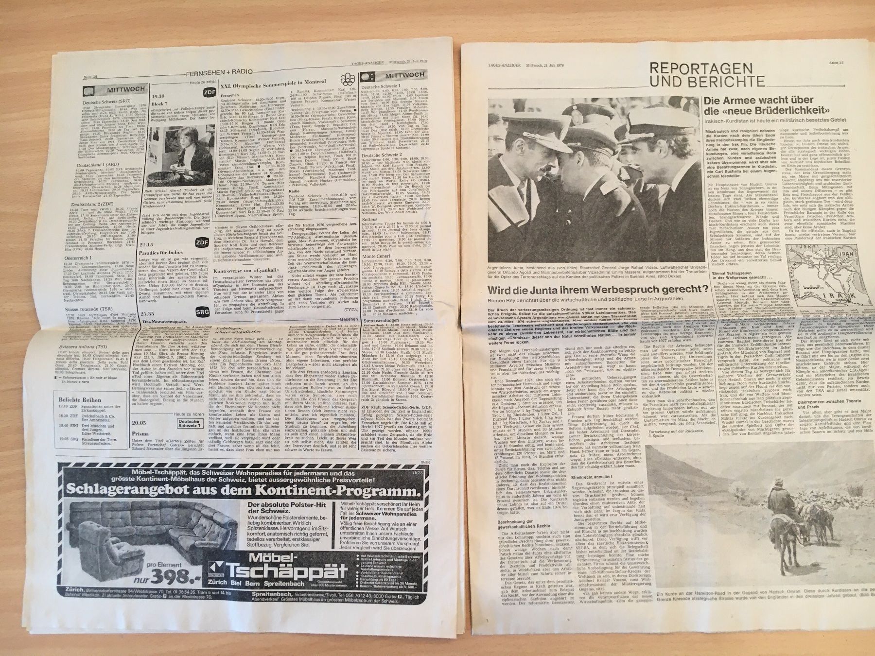 Zeitschriften & Magazine: Tagesanzeiger vom 21. Juli 1976 – Gebraucht aus Luzern von Jiggy_8898 8