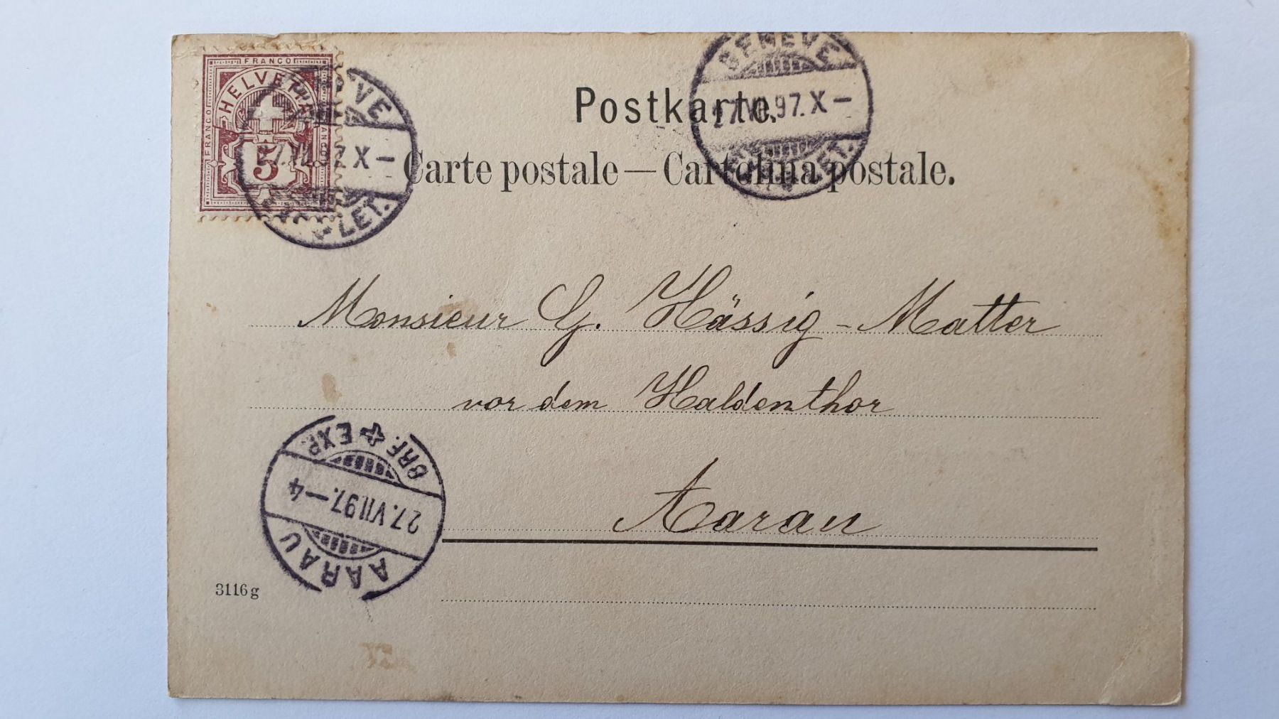 Cartoline postali: Genf. 3 sehr alte Ansichtskarten. – Usato da Goldach venduto da armando_r 7