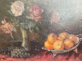 schönes, antikes Stilleben - signiert Romeo! - 85 cm x 76 cm
