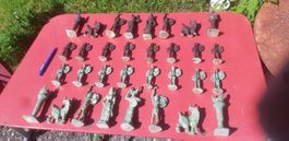 Alte Messing - Schachfiguren