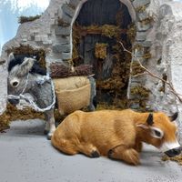 Esel + Ochse für Schwarzenberger Krippenfiguren
