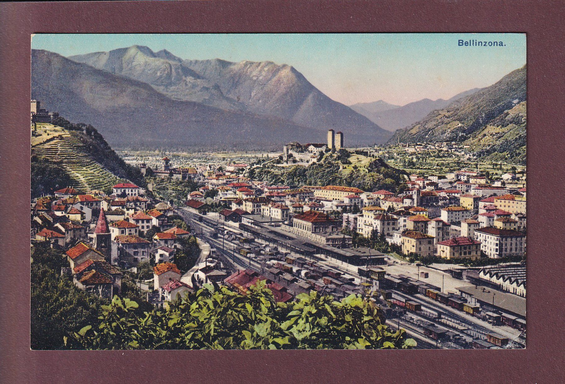 Cartoline postali: BELLINZONA - Stazione – Usato da Pully venduto da nicecards