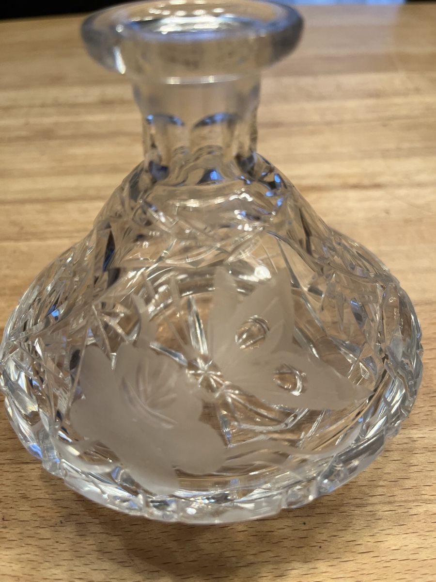 Caraffe: Vintage Bleikristall Karaffe mit Rosenmuster – Usato da Rikon im Tösstal venduto da stupsi99 8