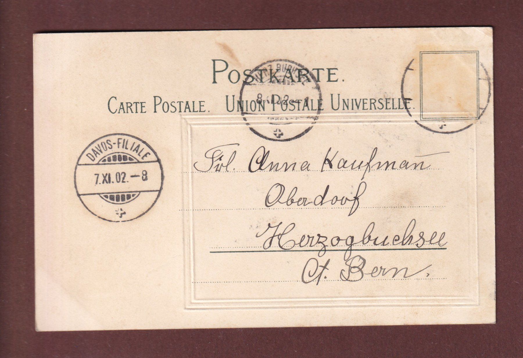 Cartes postales: Gruss aus DAVOS - 1902 – D'occasion à Pully par nicecards-shop 1