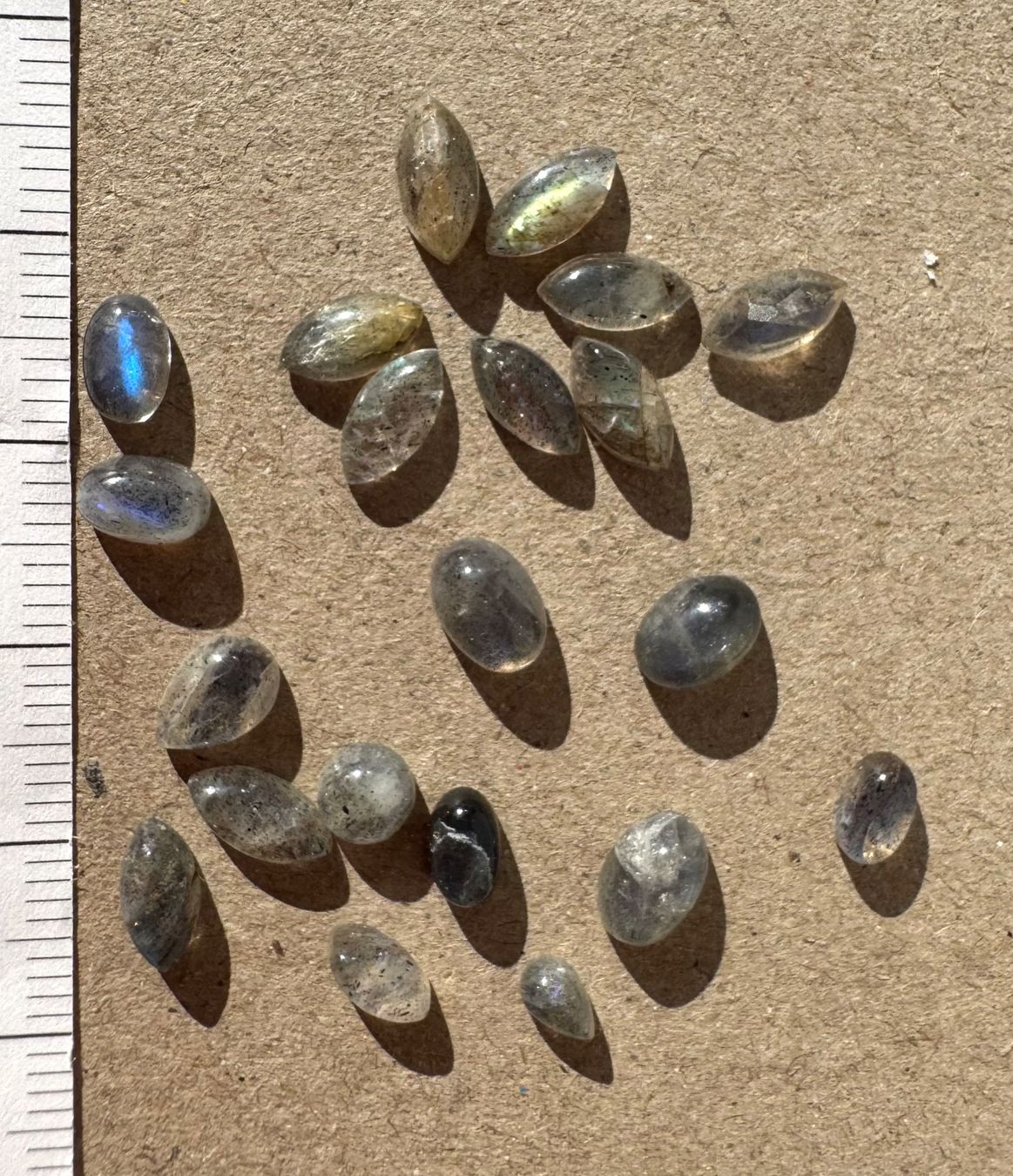 Pietre preziose: Labradorit Cabochons  ECHT!!!   top Farben/Glanz – Nuovo e nell'imballaggio originale da Leuggern venduto da gemshow