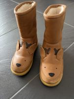 Donsje Kinderstiefel Gr. 27 braun – gefüttert mit Tiermotiv