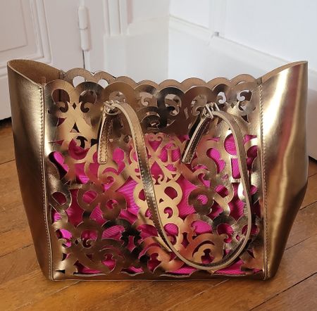 Sac à main en cuir doré Christian Lacroix