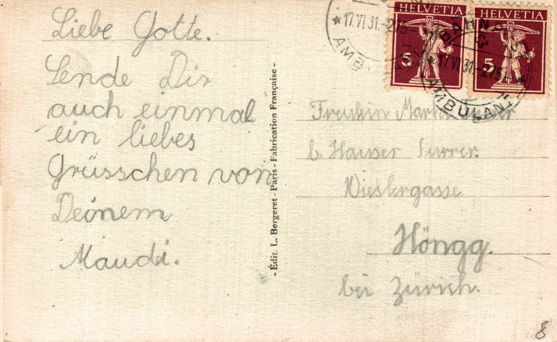 Cartes postales: Mädchen beim Telefonieren – D'occasion à Bronschhofen par Astore 1