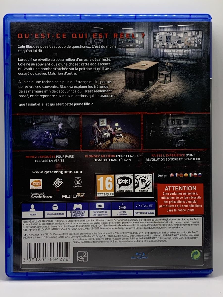 Sony Jeux: Get Even - PS4 – D'occasion à Ostermundigen par RG-Collector 1