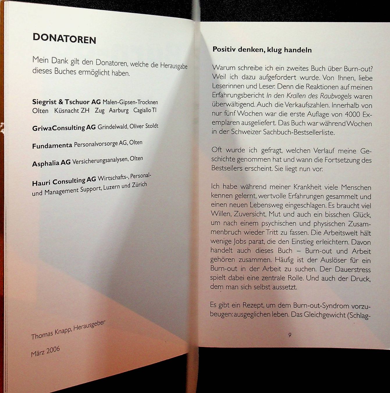 Livres: Thomas Knapp  Burn-out  / Mutmacher – D'occasion à Reitnau par Zaomir 2