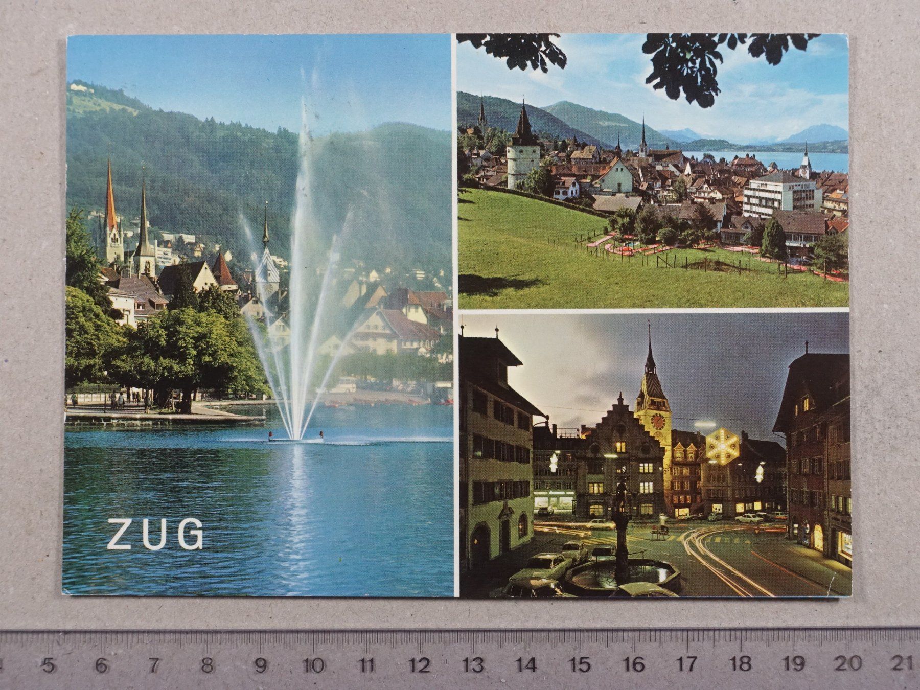 Cartoline postali: Zug, 1982 – Usato da Lenzburg venduto da fh1